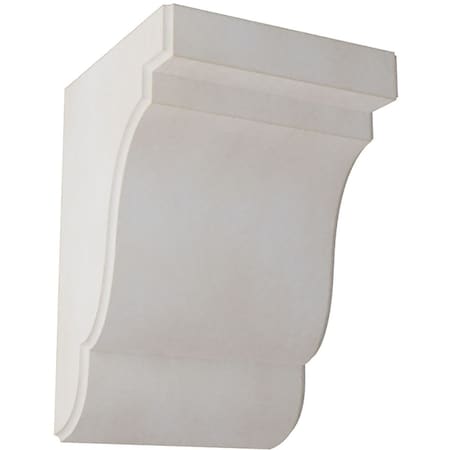 Ekena Millwork 5 1/4"W x 5"D x 7 1/2"H Bedford Wood Vintage Decor Bracket, Chalk Dust White BKTWD05X05X08BEWH